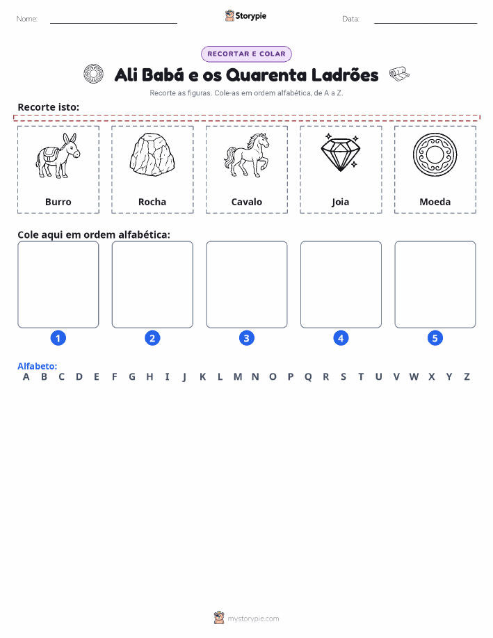 Recortar & Colar Alfabeto