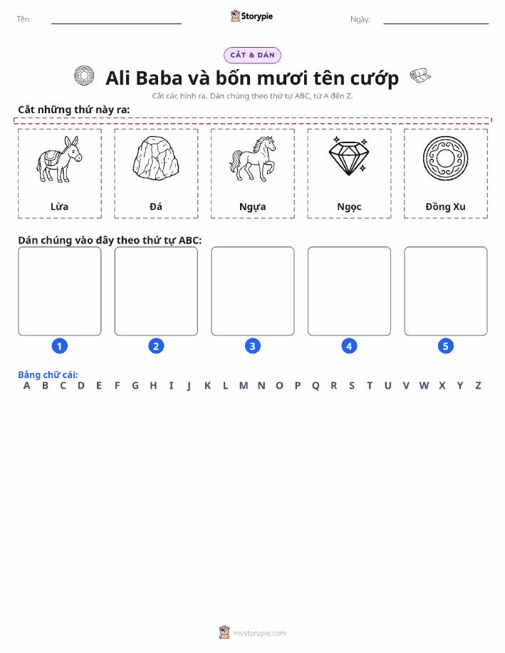 Cắt & Dán Chữ Cái
