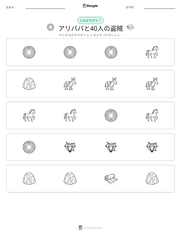 異なるものを見つけよう