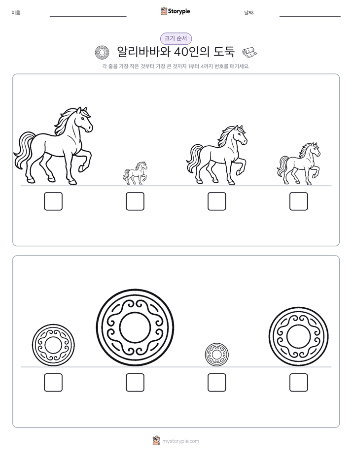 크기 순서