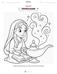 Scheherazade druckbare Arbeitsblatt Vorschau