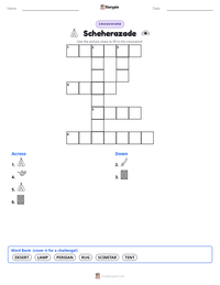 Scheherazade printable worksheet preview