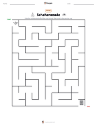 Scheherazade printable worksheet preview