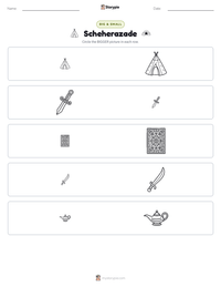 Scheherazade printable worksheet preview