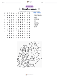 Scheherazade printable worksheet preview