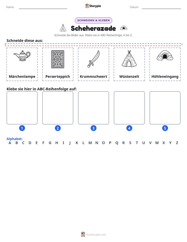 Schneiden & Einfügen Alphabet