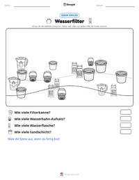 Wasserfilter druckbare Arbeitsblatt Vorschau