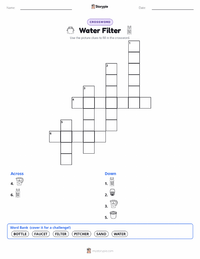 Water Filter printable worksheet preview