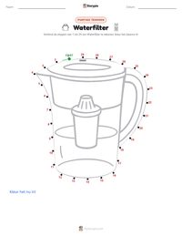 Waterfilter afdrukbare werkblad voorbeeld