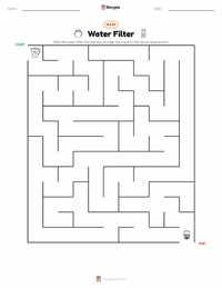 Water Filter printable worksheet preview