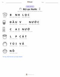 Xem trước tài liệu in sẵn Bộ Lọc Nước
