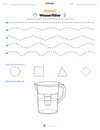 Wasserfilter druckbare Arbeitsblatt Vorschau