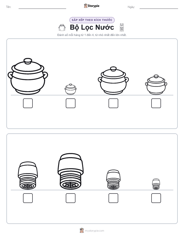 Thứ Tự Kích Thước