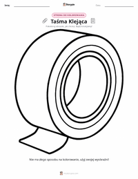 Strona do kolorowania Taśma klejąca dla dzieci