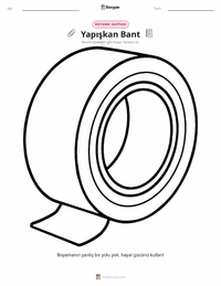 Yapışkan Bant çocuklar için boyama sayfası