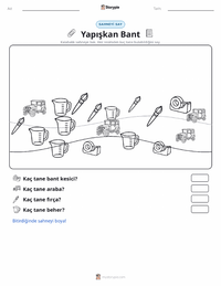 Yapışkan Bant yazdırılabilir çalışma sayfası önizlemesi