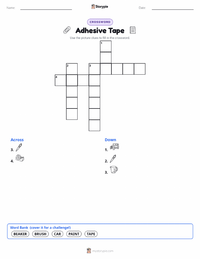 Adhesive Tape printable worksheet preview
