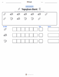 Yapışkan Bant yazdırılabilir çalışma sayfası önizlemesi