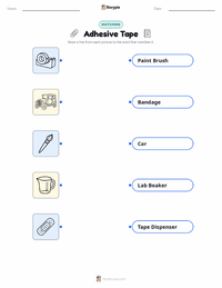 Adhesive Tape printable worksheet for kids
