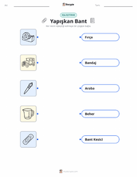Yapışkan Bant çocuklar için yazdırılabilir çalışma sayfası