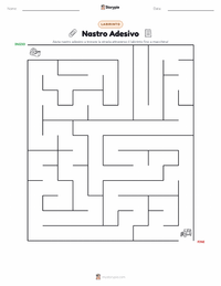 Anteprima della scheda stampabile di Nastro Adesivo