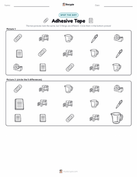 Adhesive Tape printable worksheet preview