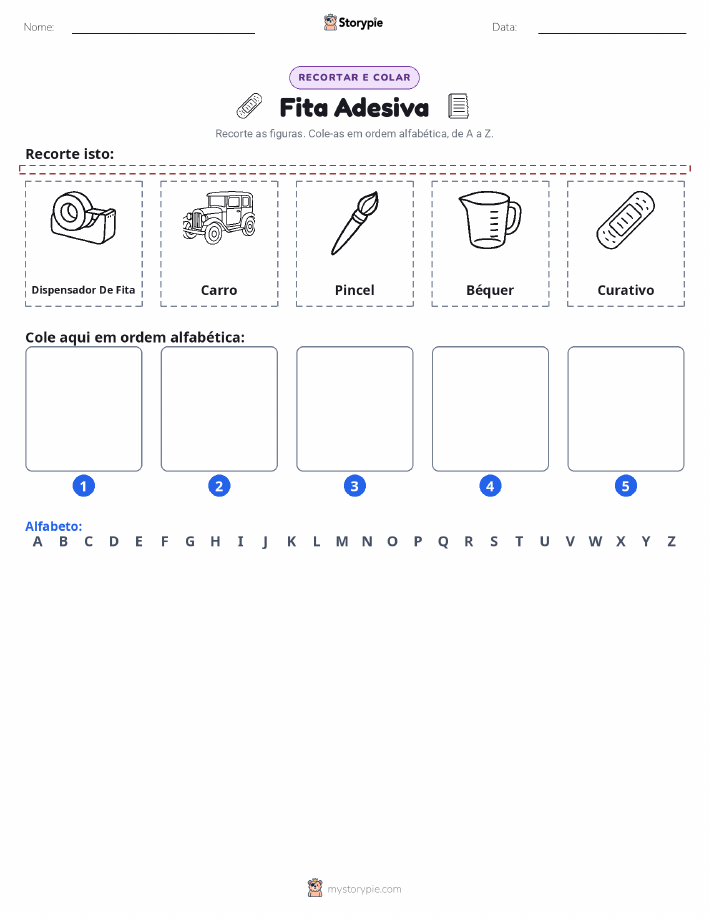 Recortar & Colar Alfabeto