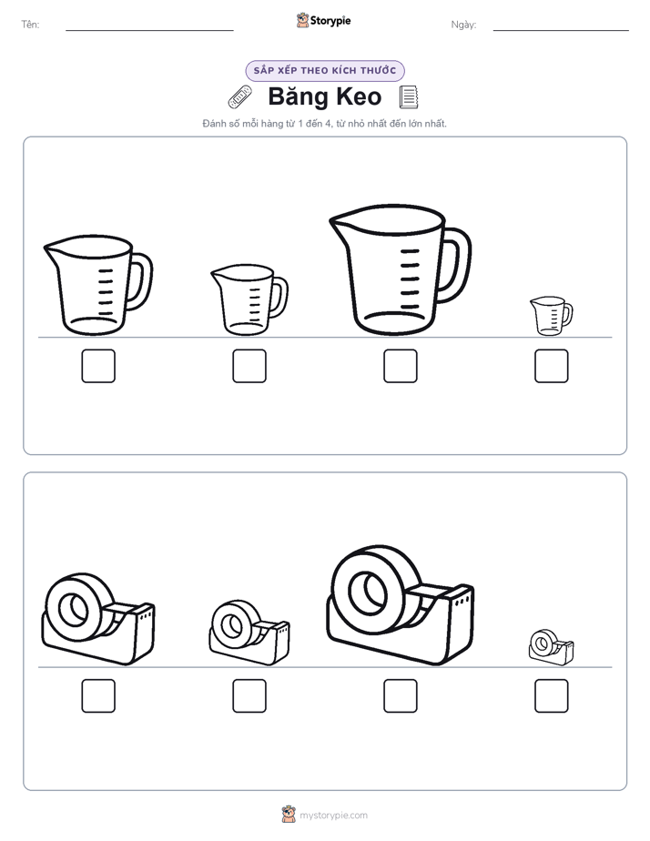 Thứ Tự Kích Thước