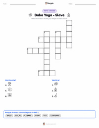 Aperçu de la feuille de travail imprimable Baba Yaga - Slave