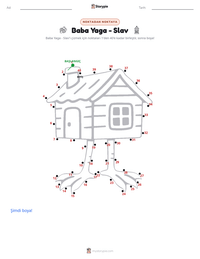 Baba Yaga - Slav yazdırılabilir çalışma sayfası önizlemesi