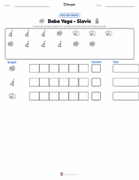 Baba Yaga - Slavic printable worksheet preview