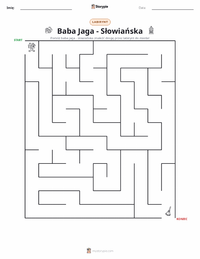 Podgląd drukowalnego arkusza ćwiczeń Baba Jaga - Słowiańska