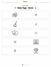 Baba Yaga - Slavic printable worksheet preview