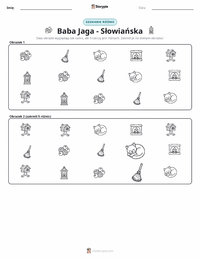 Podgląd drukowalnego arkusza ćwiczeń Baba Jaga - Słowiańska
