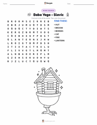 Baba Yaga - Slavic printable worksheet preview