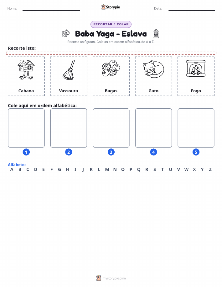 Recortar & Colar Alfabeto