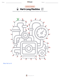 Hart-longmachine afdrukbare werkblad voorbeeld