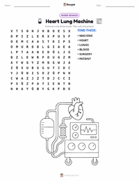 Heart Lung Machine printable worksheet preview
