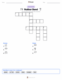 Rubber Band printable worksheet preview