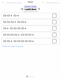 Lastik Bant yazdırılabilir çalışma sayfası önizlemesi