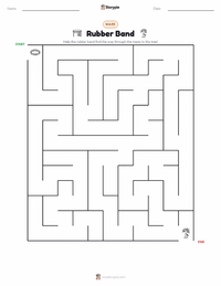 Rubber Band printable worksheet preview