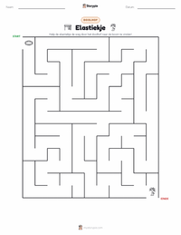 Elastiekje afdrukbare werkblad voorbeeld