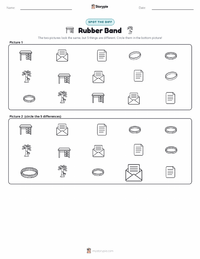 Rubber Band printable worksheet preview