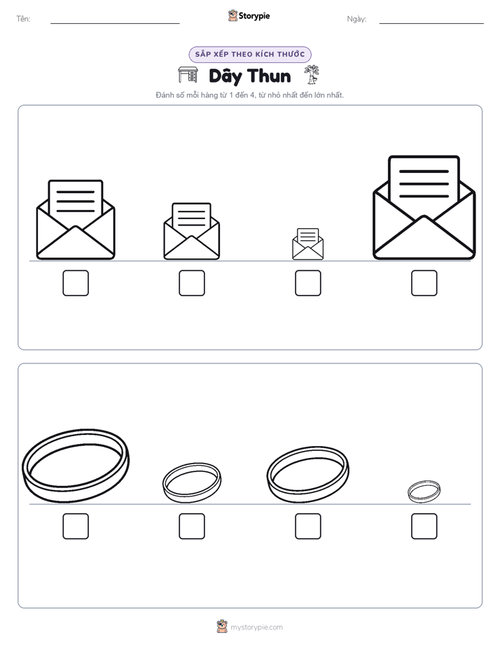 Thứ Tự Kích Thước