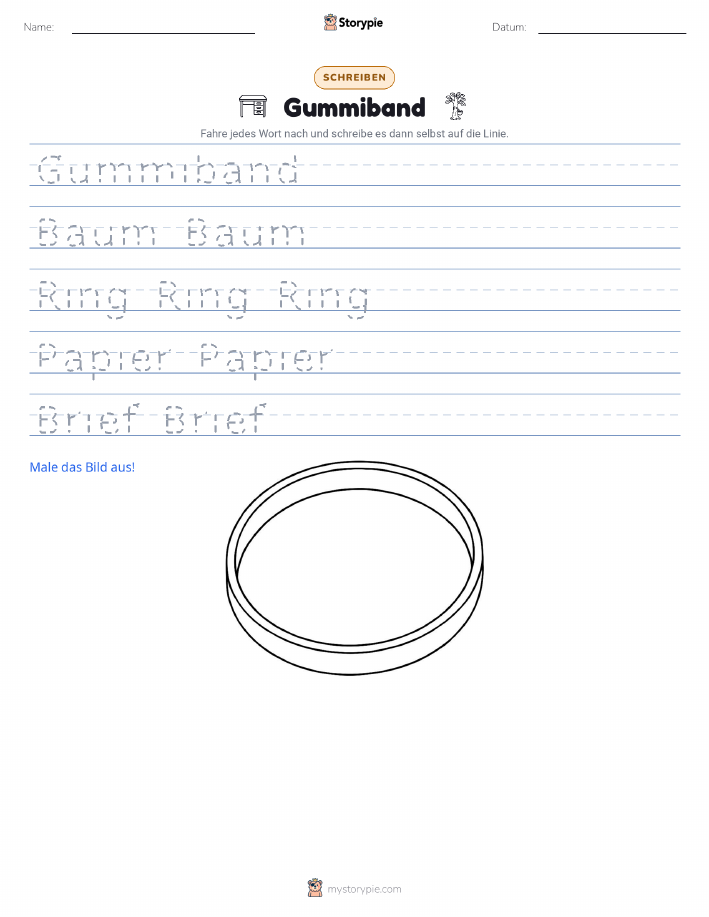 Schreibübung