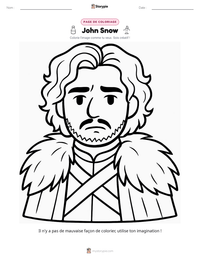 Aperçu de la feuille de travail imprimable John Snow