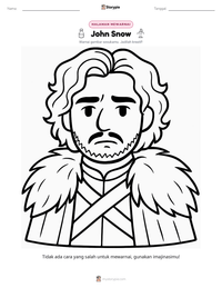 Prabaca lembar kerja cetak John Snow