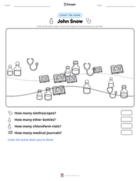 John Snow printable worksheet preview