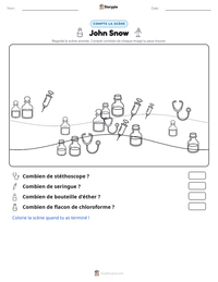 Aperçu de la feuille de travail imprimable John Snow