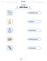 John Snow printable worksheet preview